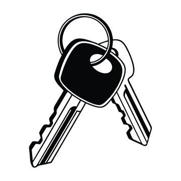 Black and white of a key black key white key black and white key shape