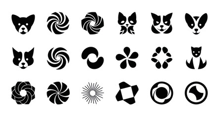 Obraz premium Abstract graphic elements black and white