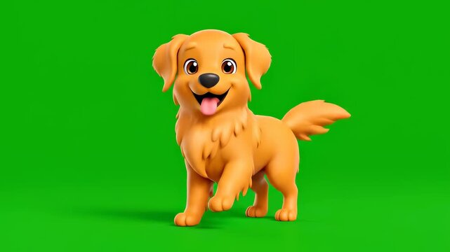 Golden Puppy's Happy Stroll: A radiant golden retriever puppy, exuding pure joy and charm, strides confidently, its lively spirit and playful demeanor capture the essence of canine companionship.
