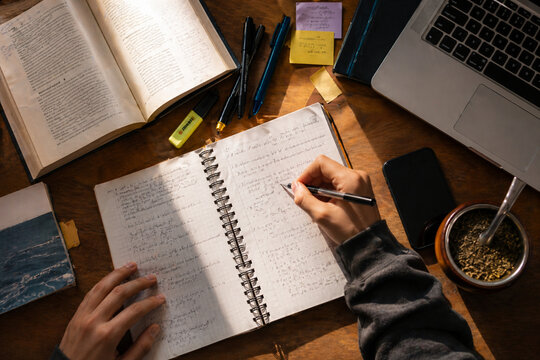 Student doing homework 