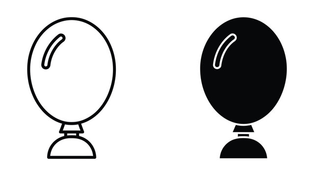 Minimalist light switch icon in on and off states