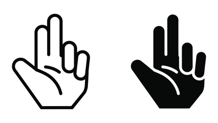 Obraz premium Two hand gestures thumbs up and peace sign isolated