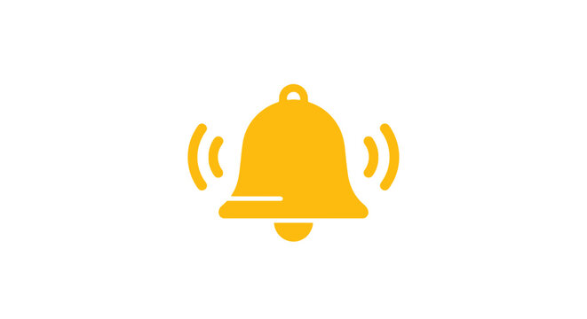 Notification bell icon alert symbol.