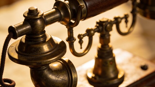 A close-up of the first mobile phone device.