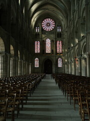 Fototapeta premium a room with chairs in a Catholic cathedral