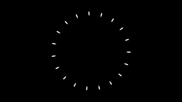 Firework circle explosion with shiny sparkle lines and pop-up blust, circle spark blust on black screen background, 4k shiny circle burst with unique pop-up line motion effect loop.