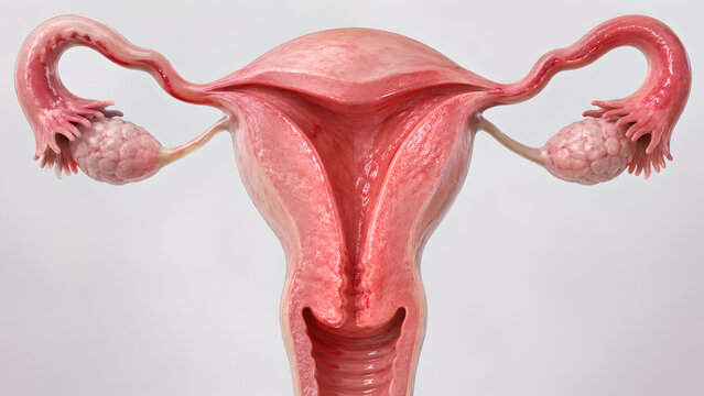 Photorealistic urethral wall cross-section with gonorrheal infection, inflamed mucosa, mild swelling, increased vascularity, and small mucopurulent material in lumen.