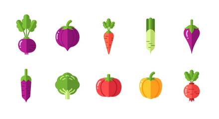 Vegetable collection graphic elements © Hype