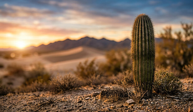 cactus solo en el desierto