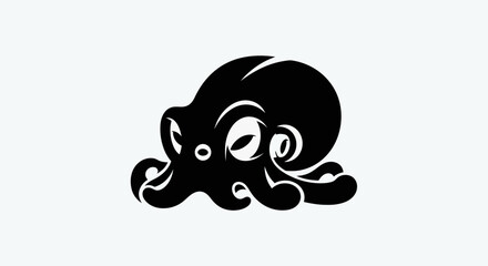Black octopus silhouette design © Yoamn