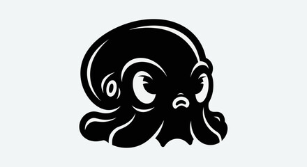 Black octopus silhouette design © Yoamn