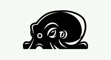 Black octopus silhouette design © Yoamn