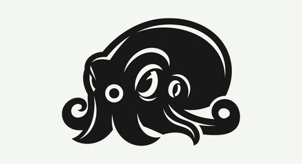 Black octopus silhouette design © Yoamn