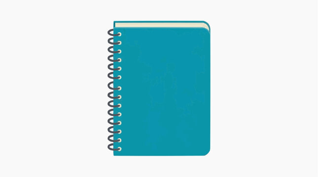 A vibrant aqua-colored spiral notebook stands in sharp focus, its crisp pages ready for ideas and inspiration, ready to be filled with notes.
