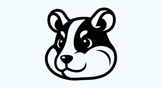 Cartoon animal head graphic design