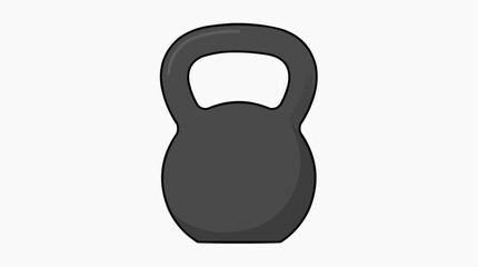 Fototapeta premium A sleek and minimalist illustration of a kettlebell, a symbol of strength and fitness, perfect for health and wellness visuals.