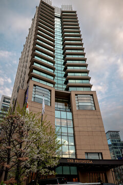 Tokyo, Japan - March 28, 2026: The Peninsula Tokyo luxury hotel building in Marunouchi district in Tokyo, Japan
