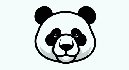 Cartoon panda head illustration © Yoamn