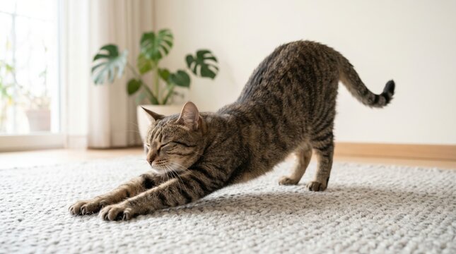 cat stretching
