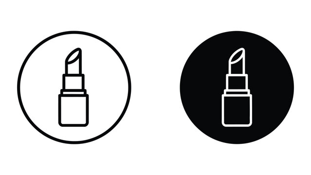 Minimal lipstick icon with contrasting background