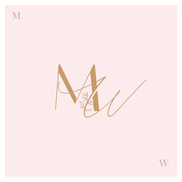 MW, Logo MW, monogram MW, letter MW, alphabet MW