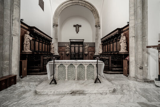Teano, Italy. The Cathedral of San Clemente. 0326V.2