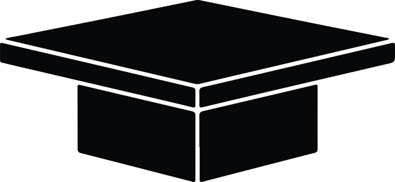 Silhouette vector academic graduation cap success celebration education concept design