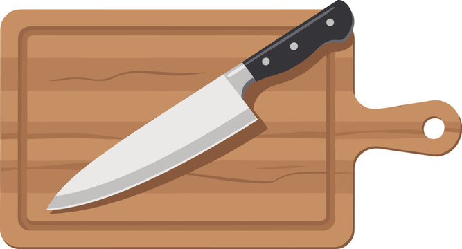 kitchen knife on a white background