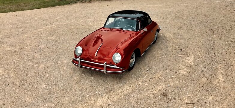 1958 Porsche 356A Cabriolet, a retro classic luxury sports car