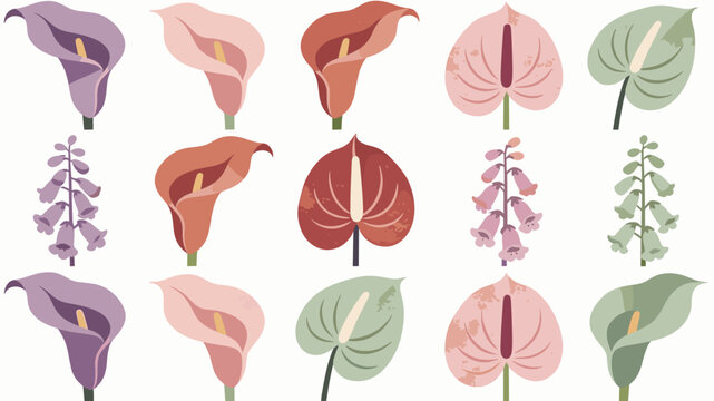 A delicate illustration of calla lilies and other blooms creates a calming and elegant vibe, ideal for wedding invitations, spring marketing, or femin