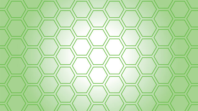 Hexagonal Pattern Green Geometric Design Isolated
