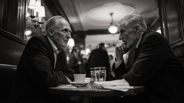 Intense Conversation Between Two Men