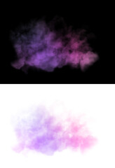 Fototapeta premium Abstract cloud in multicolored gradient. Multicolor smoke