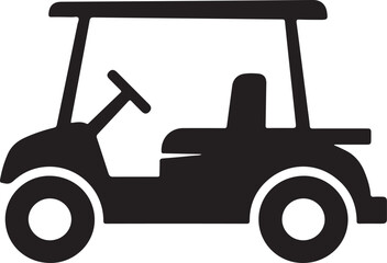 Golf Cart Black Fill Icon for Sports Transportation Resort Vehicle and Golf Course Travel Service Design © mahirbaba