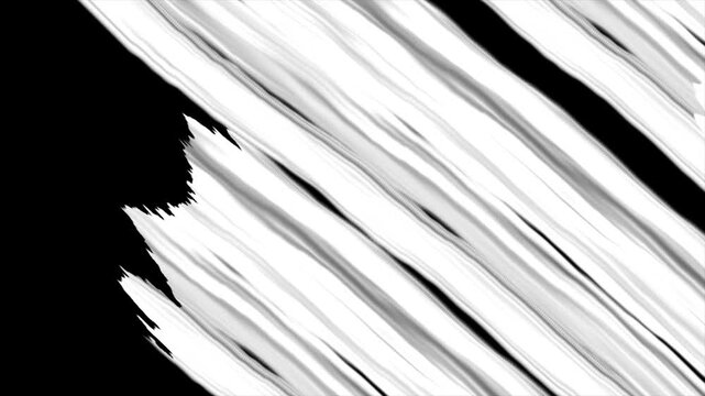 Dynamic brush strokes swirl across stark black background