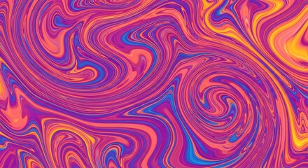 Obraz premium Vibrant Abstract Swirls of Pink, Purple, Blue, and Yellow