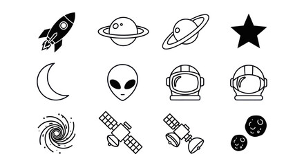Space exploration icons and elements © Insto
