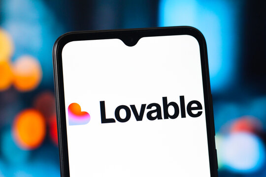 In this photo illustration, the Lovable logo is seen displayed on a smartphone screen.