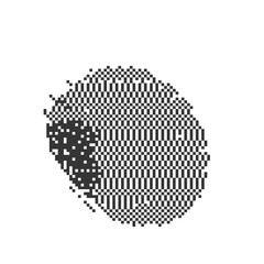 Fototapeta premium Elementos gráficos abstractos con textura de partículas y estilo digital futurista. Modern abstract shapes set with noise effect, circles and geometric patterns. shapes.