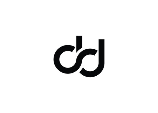 Modern Minimalist DD Letter Logo Monogram. Minimal, geometric lettermark conveys professionalism, unity, and contemporary style