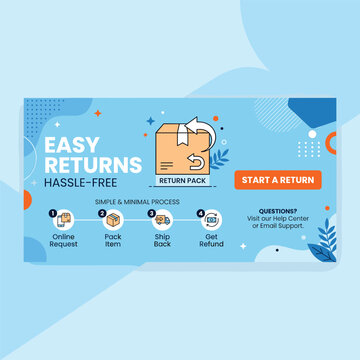 Easy Returns Return Pack With Box With Arrow