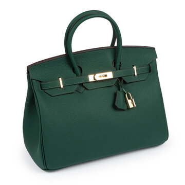 Professional view of a structured leather satchel designed for the modern woman. Featuring a timeless silhouette, this bag is a perfect blend of functionality and luxury fashion.