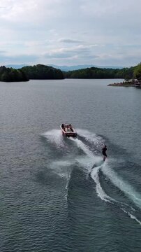 Wakeboarding on boat in South Carolina 