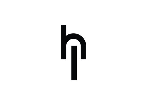 Modern Minimalist HL Letter Logo Monogram. Minimal, geometric lettermark conveys professionalism, unity, and contemporary style