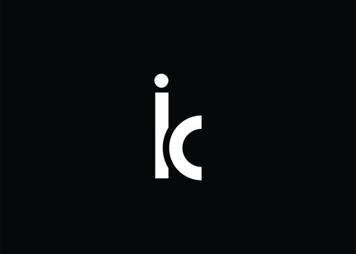 Modern Minimalist JC Letter Logo Monogram. Minimal, geometric lettermark conveys professionalism, unity, and contemporary style