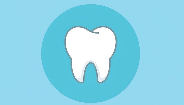 Dental Tooth Icon Medical Symbol White.