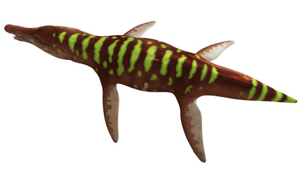 Fictional prehistoric marine reptile illustration © Ilie