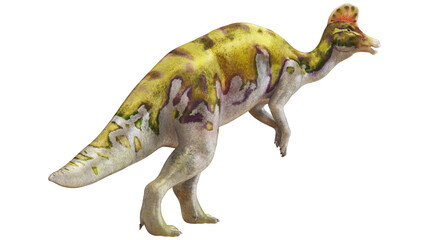 Colorful Parasaurolophus dinosaur illustration. © Ilie