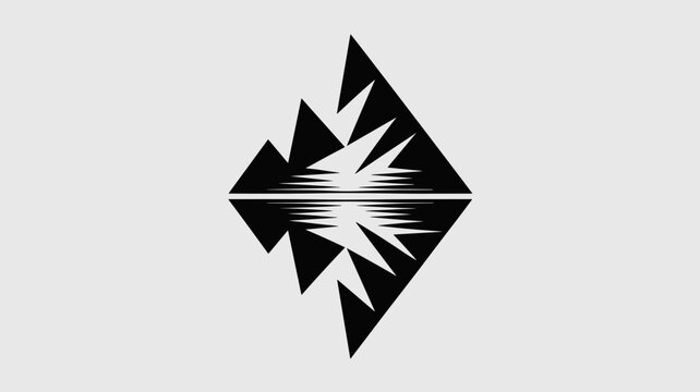 Diamond shape mountain reflection mark - Great for leadership consulting, balance-themed branding, or environmental groups.