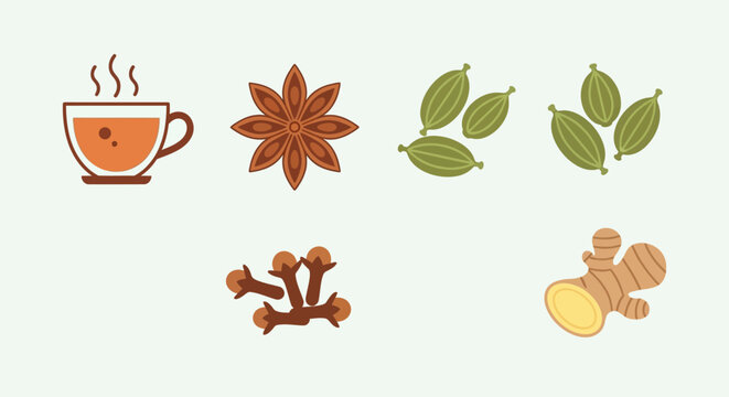 Herbs and spices for tea blend.